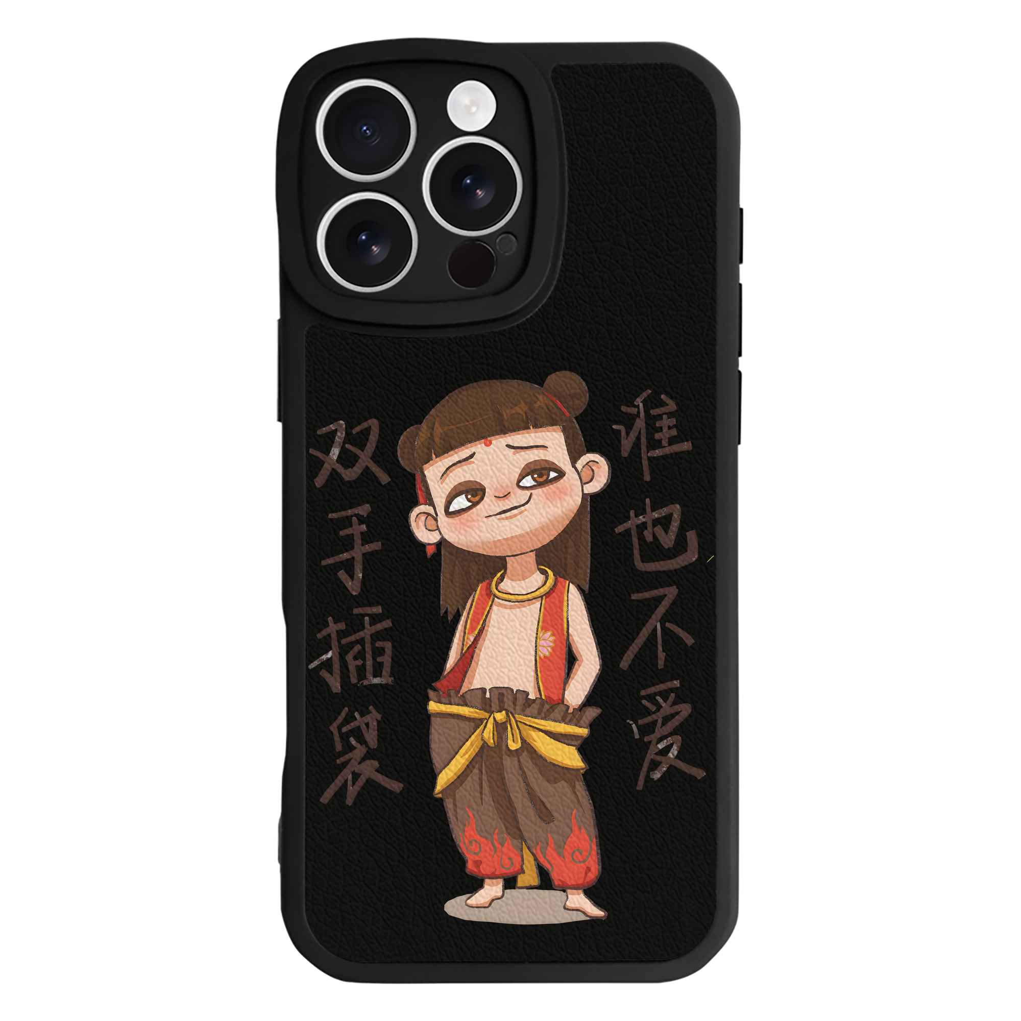 （画像用） Ne Zha 2 ナタ 魔童の大暴れ 【iPhone 16シリーズ対応】シリコンスマホケース（レザー調） 材質：シリコン